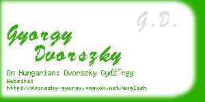 gyorgy dvorszky business card